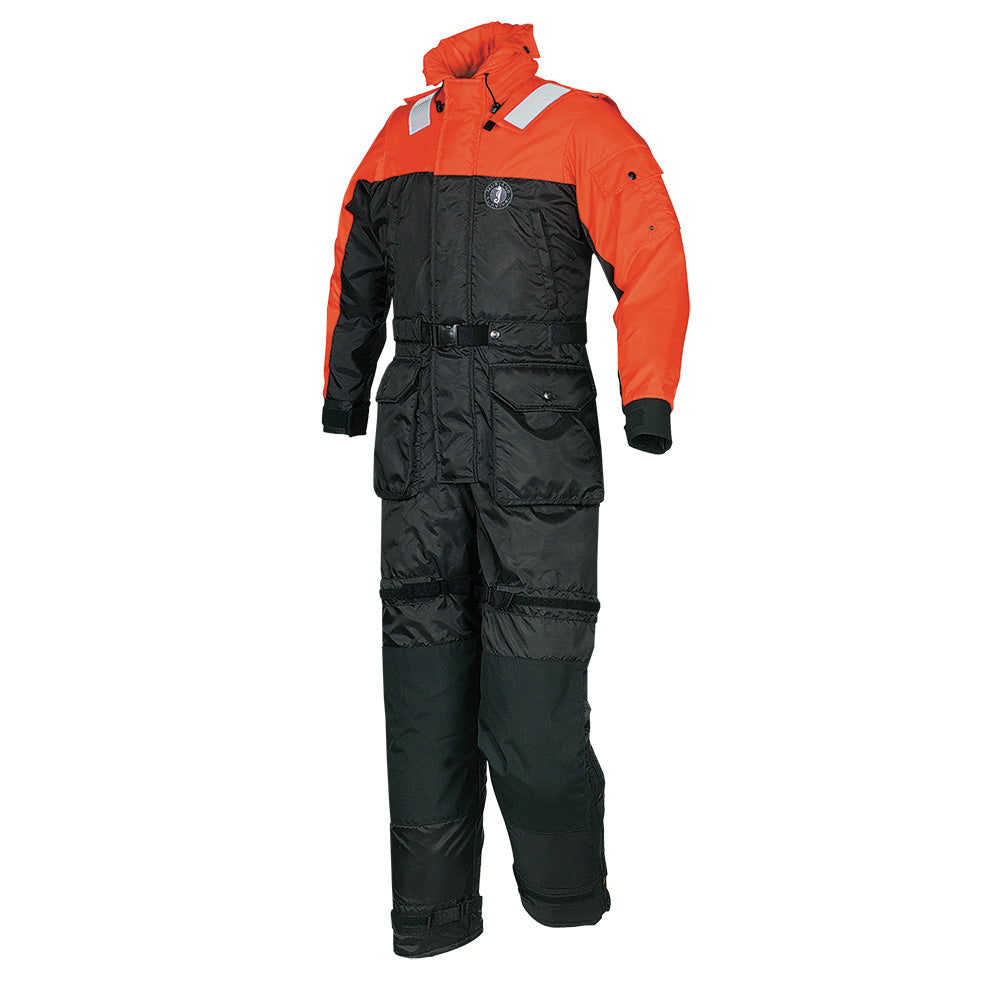 Mustang Deluxe Anti-Exposure Coverall & Worksuit GS Version - Orange/Black - MED