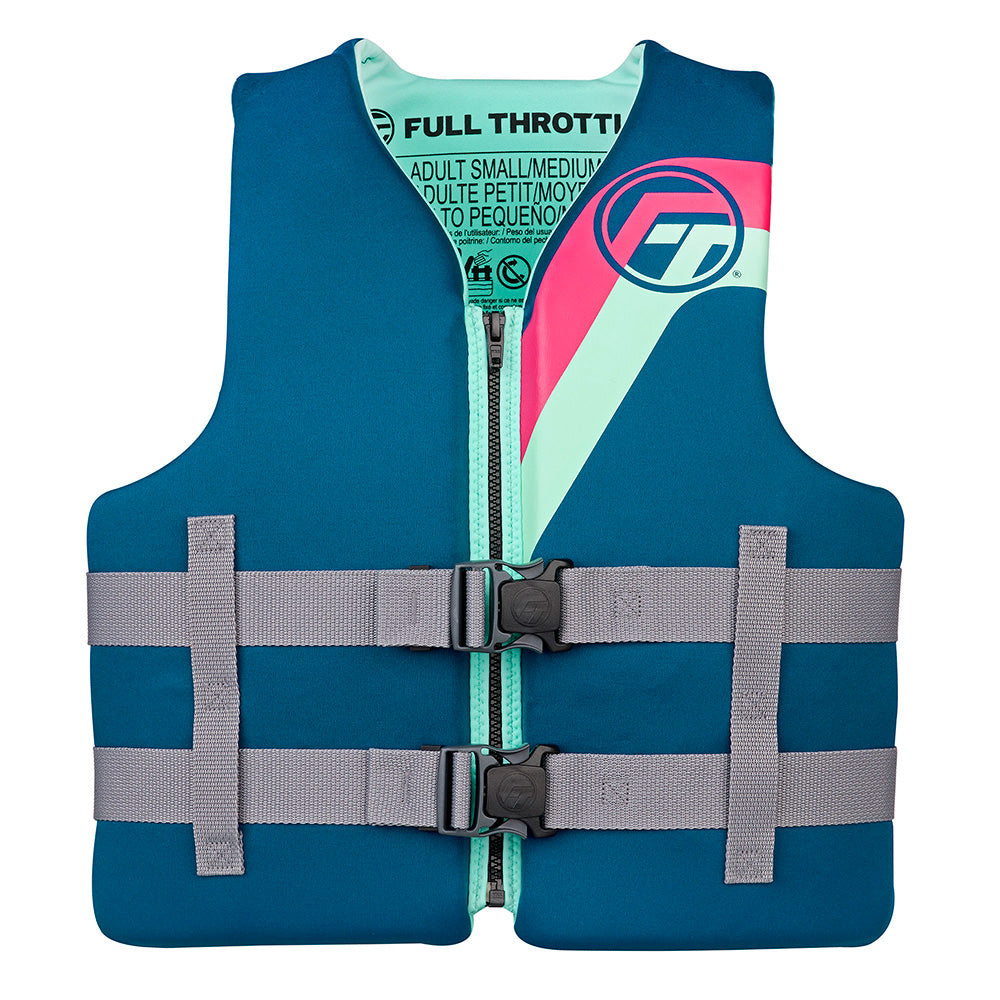 Full Throttle Adult Rapid-Dry Life Jacket - S/M - Aqua