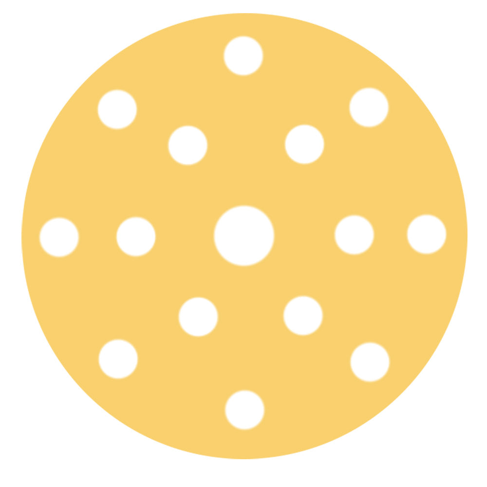 RUPES MULTIPURPOSE Paper Abrasive Discs 150MM (6") - 15 Holes - P400 Grit *Box of 100pcs