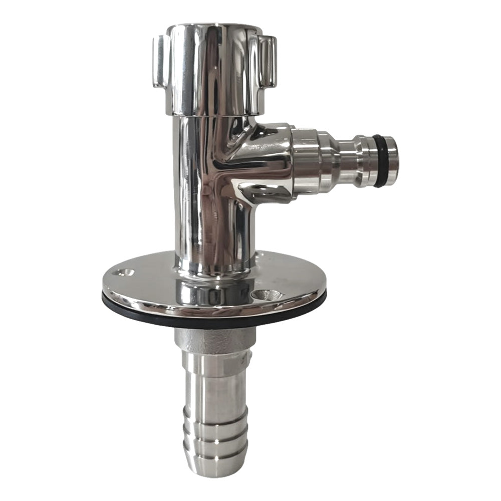 Flushmaster Quarter Turn Quick Connect Water Spigot - 90-Degree