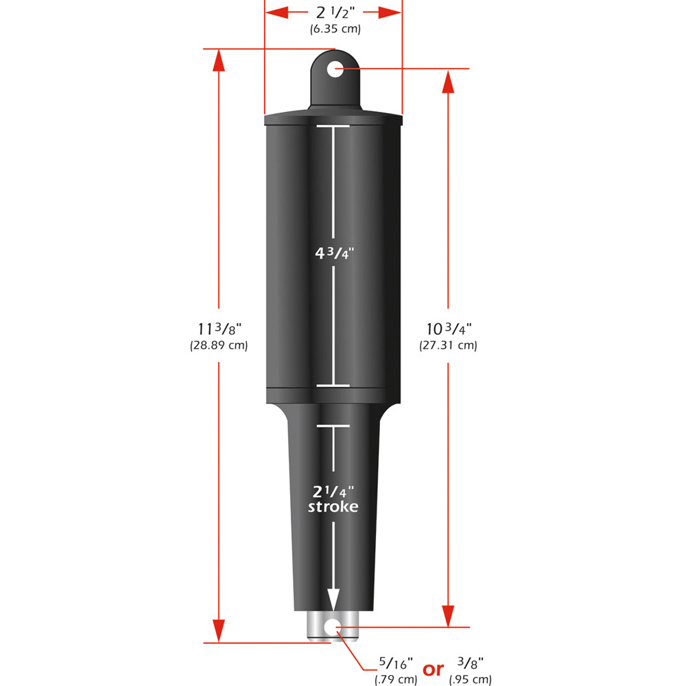 Lenco 2 1/4in Stroke XD Actuator 3/8in 12V