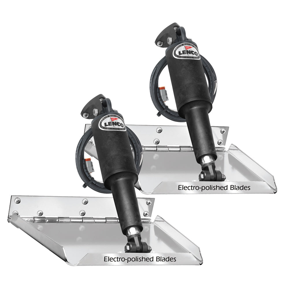 Lenco 18inx14in Performance Trim Tab Kit 12v Requires Switch
