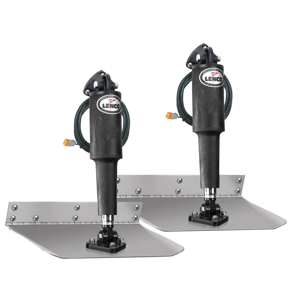 Lenco 9inx30in Standard Mount Trim Tab Kit 12v Requires Switch