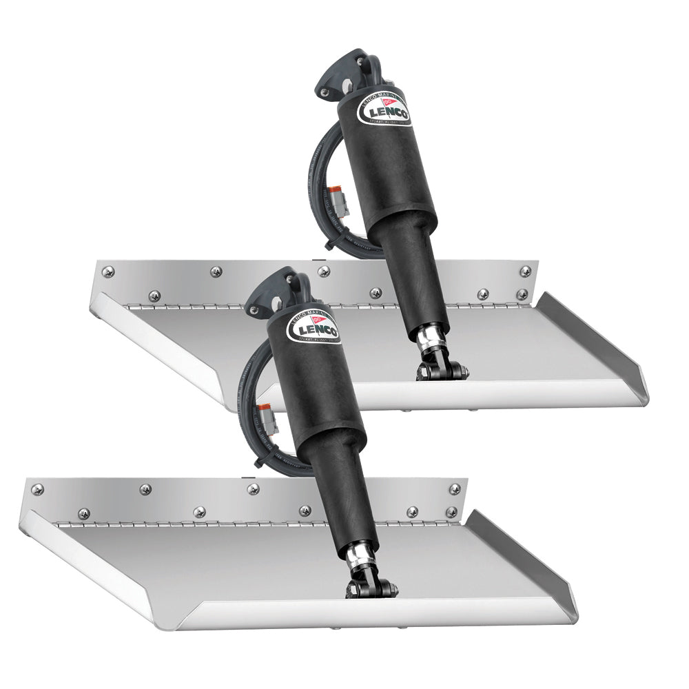 Lenco 12inx18in Edge Mount Trim Tab Kit 12v Requires Switch