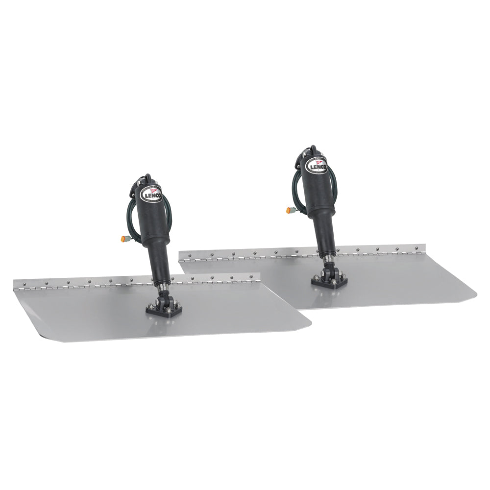 Lenco 12inx18in Standard Mount Trim Tab Kit 12v Requires Switch