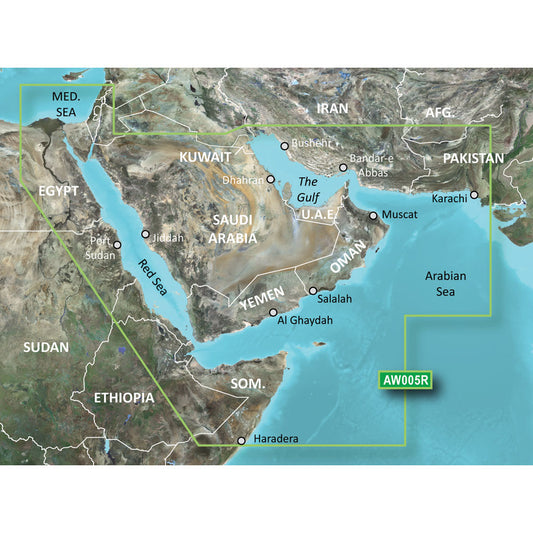 Garmin BlueChart® g3 HD - HXAW005R - The Gulf & Red Sea - microSD™/SD™