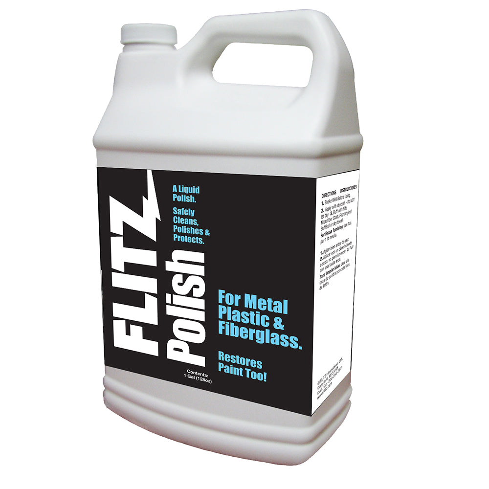Flitz Polish f/Metal, Plastic & Fiberglass - Liquid - 1 Gallon (128oz)