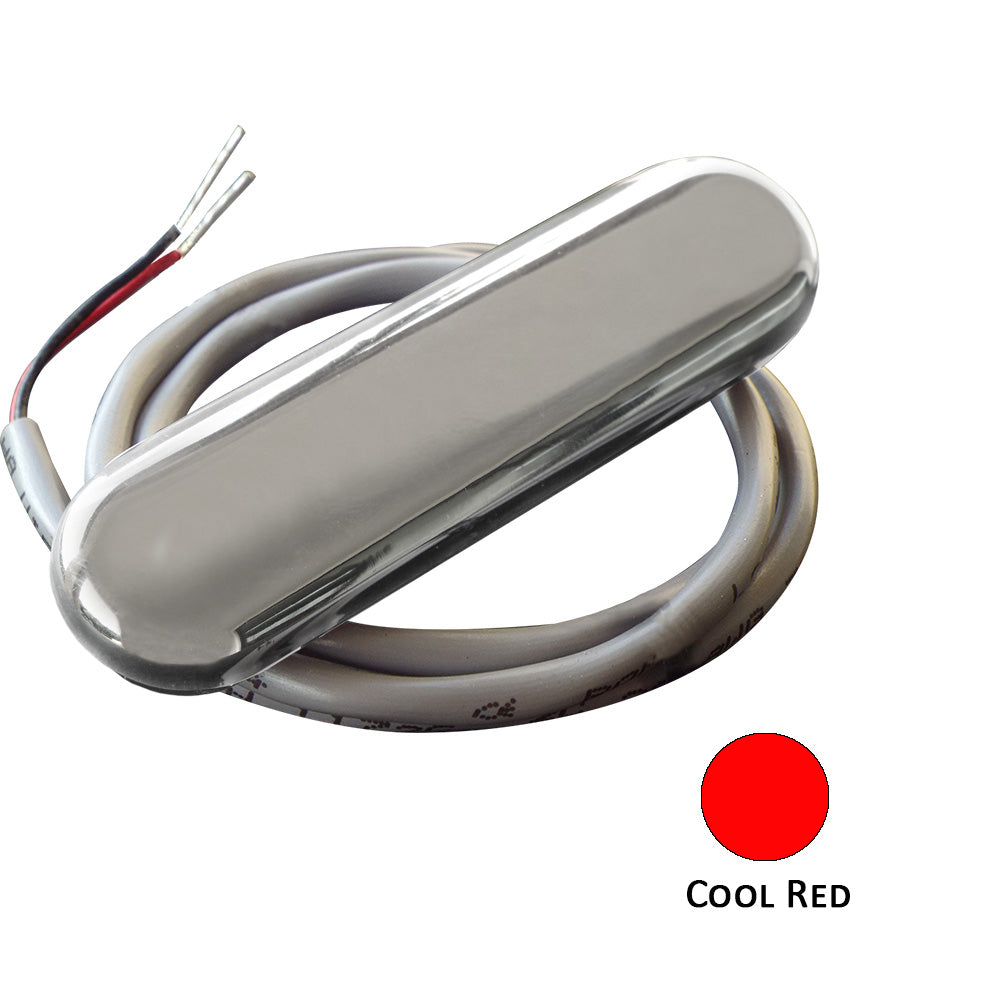 Shadow-Caster Courtesy Light w/2' Lead Wire - 316 SS Cover - Cool Red - 4-Pack