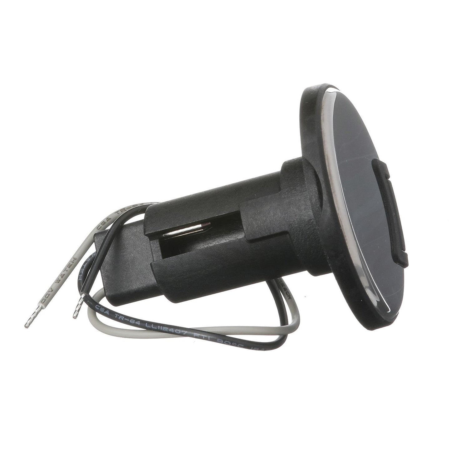 Attwood 910R Series Round Base 2-Pin Over Mold 306 Stainless Steel Black Cover