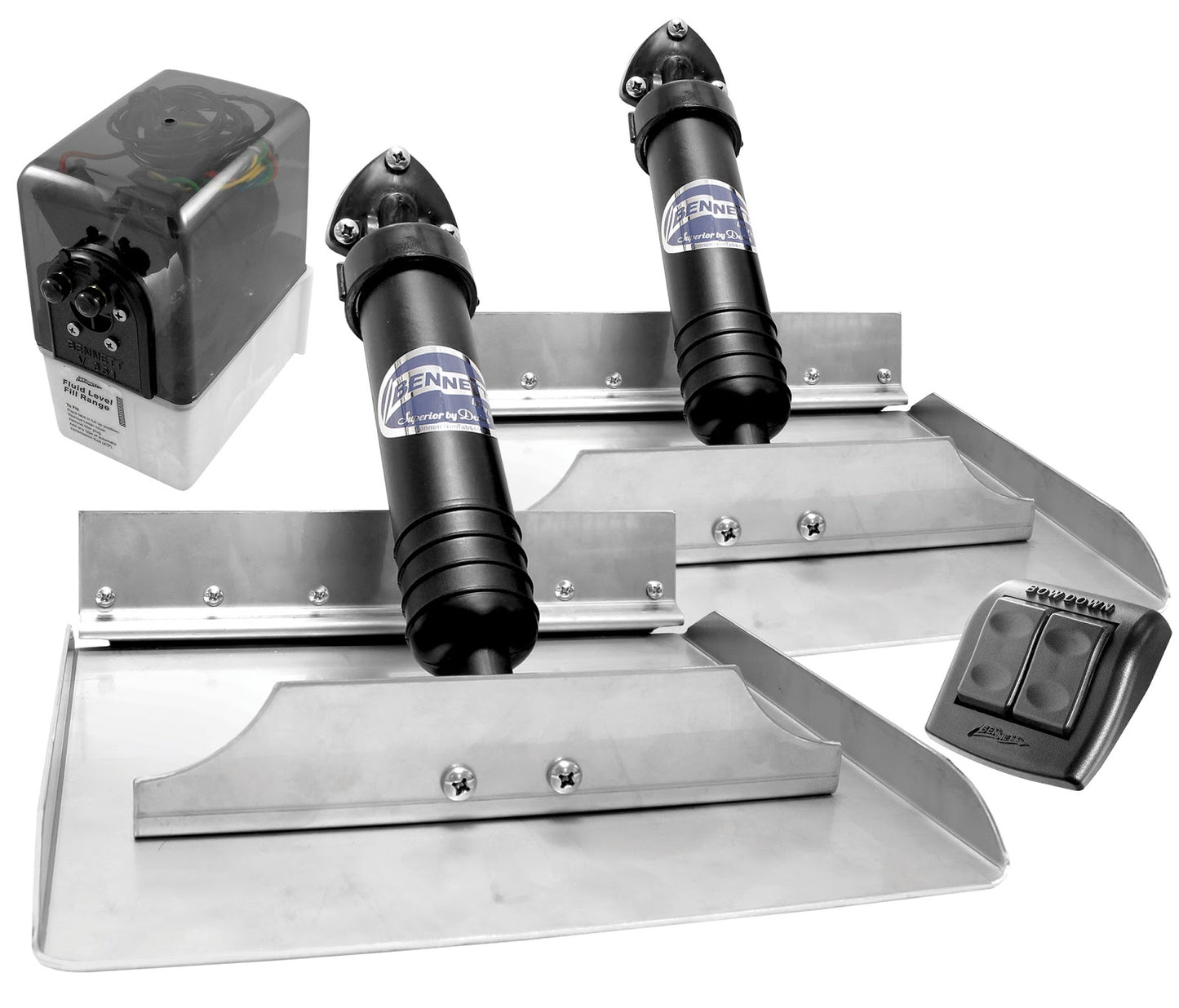 Bennett 30X12 Trim Tabs W/Euro Waterproof Rocker