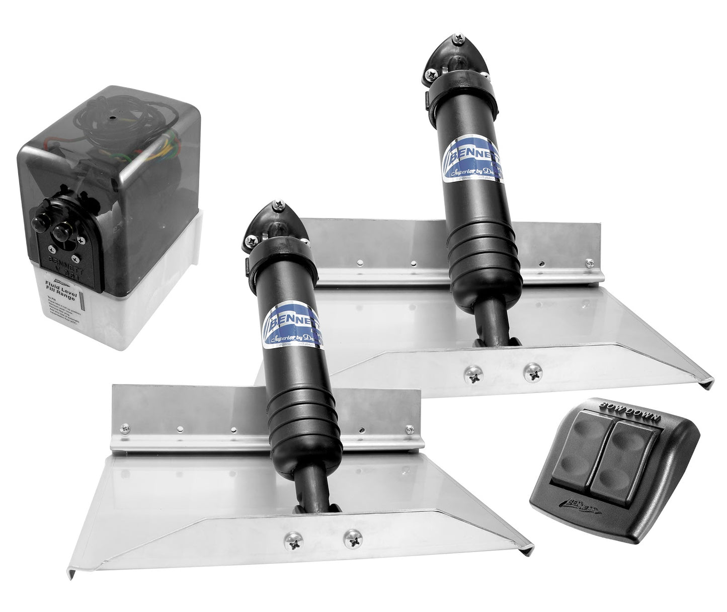 Bennett 30X9 Trim Tabs W/Euro Waterproof Rocker