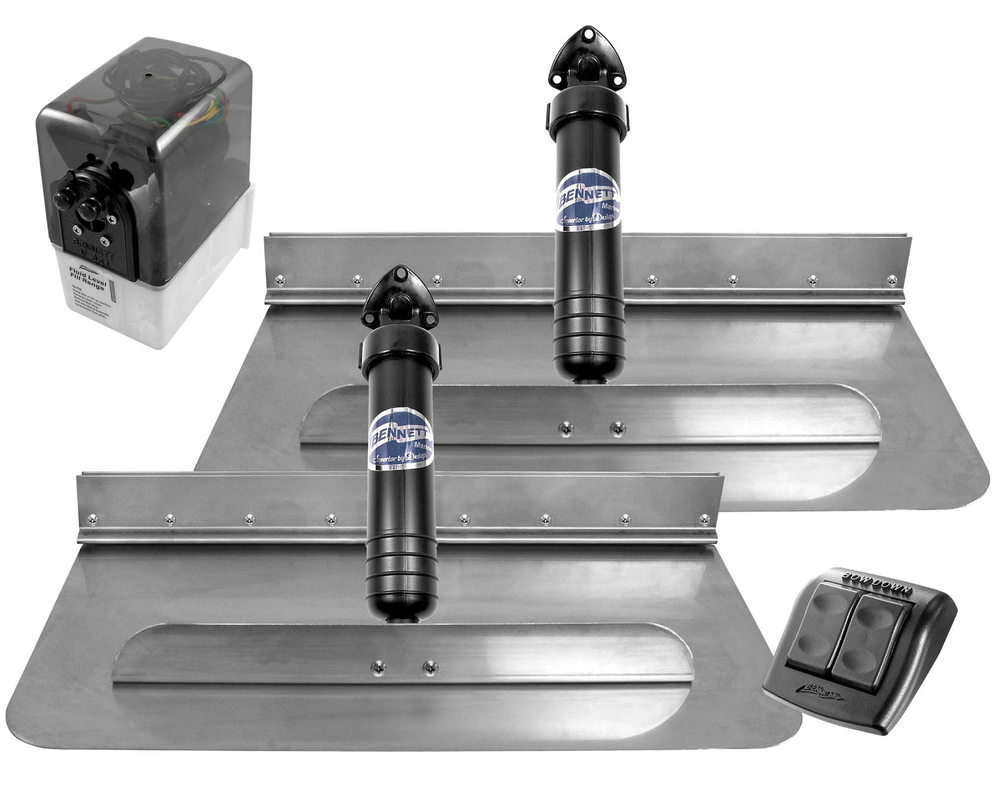 Bennett 42X12 Trim Tabs W/Euro Waterproof Rocker