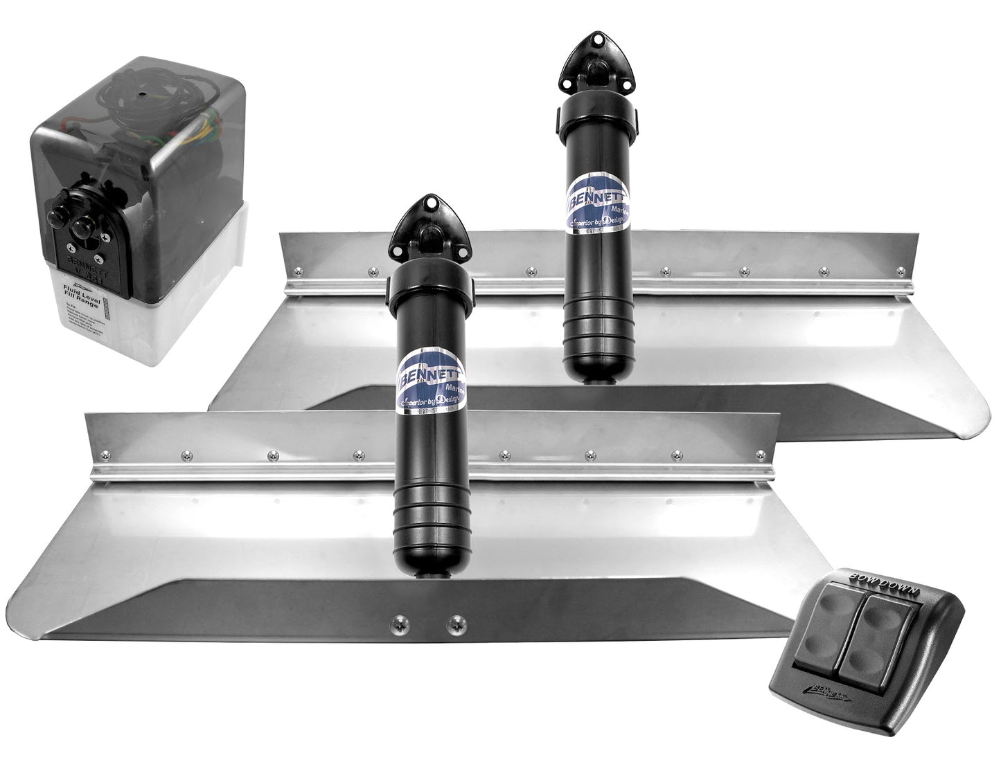 Bennett 42X9 Trim Tabs W/Euro Waterproof Rocker