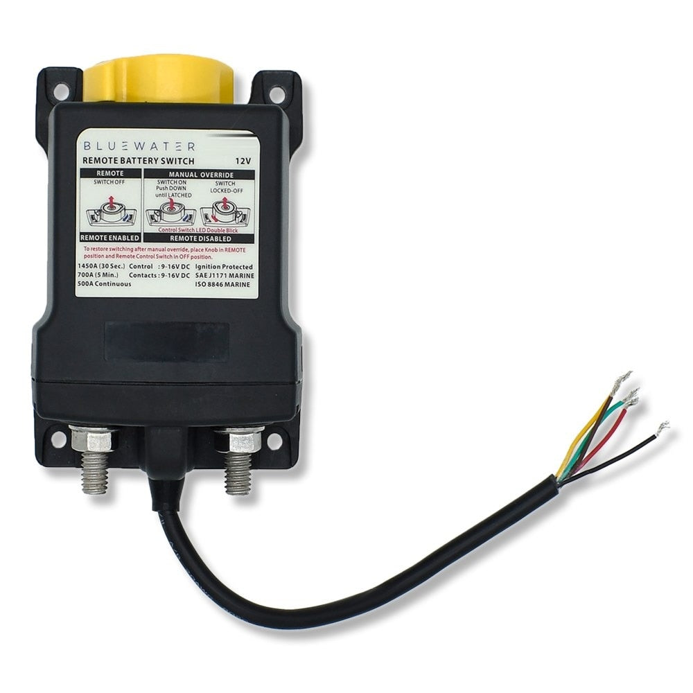 Bluewater Remote Solenoid Battery Switch, Latching, 12V
