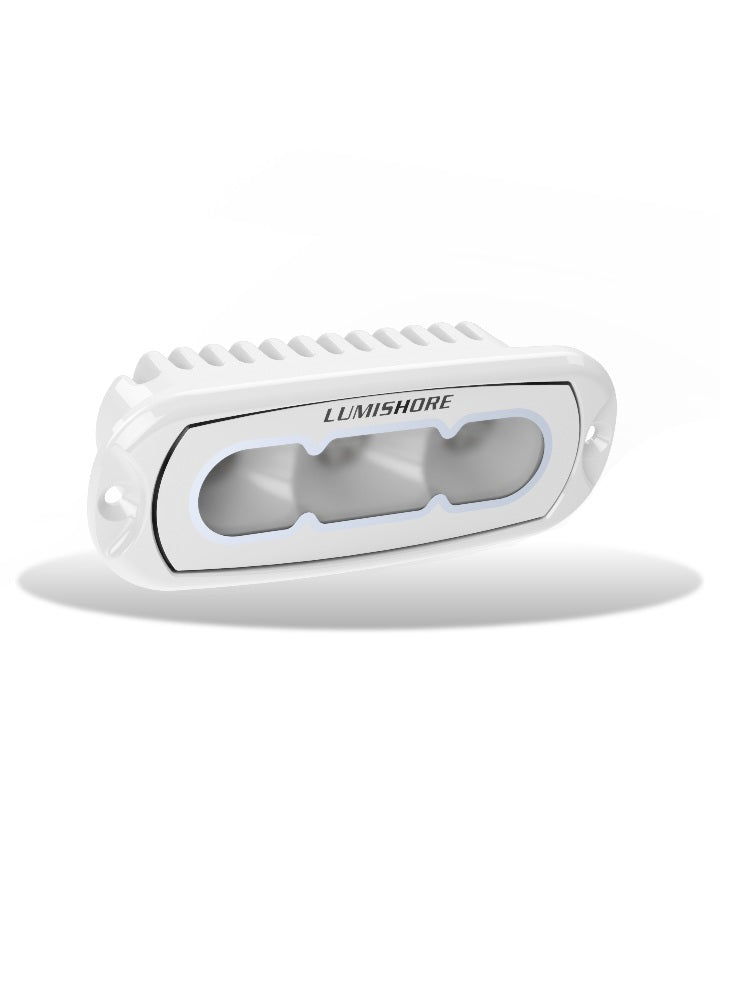 Lumishore ECLIPSE 4in Flood LED Light Flush Mount White Finish