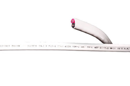 CAMERON CONNECT 8/2 WHT FLAT BOAT CABLE RED/BLK 100' | 8/2 WHITE FLAT BOAT-RB-100