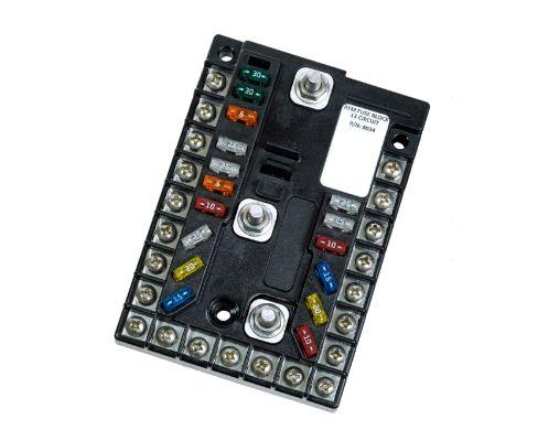 EGIS MOBILE ELECTRIC Fuse Block, 200 A, 13 Circuit w Gnd & Blown Fuse LEDs | 8034B