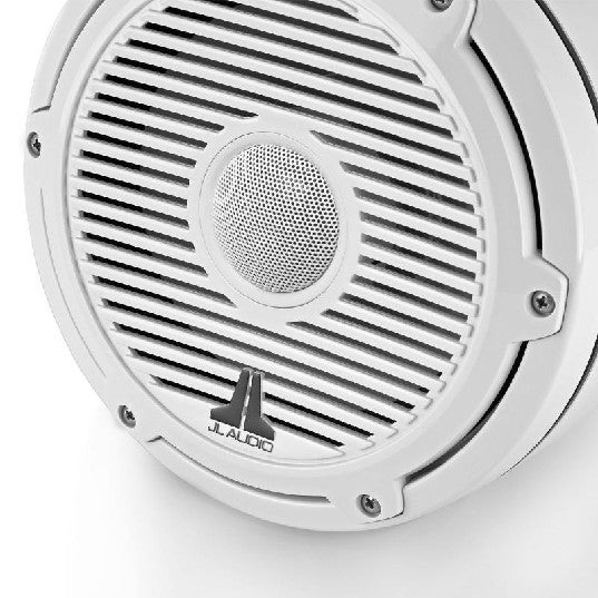 JL Audio M6 8.8in Enclosed Tower Speakers White Classic Grille