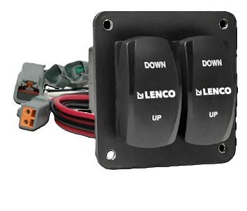 LENCO MARINE DOUBLE ROCKER SWITCH KIT W/72" PIGTAIL FOR SINGLE ACTUATOR SYSTEMS | 10222-211D