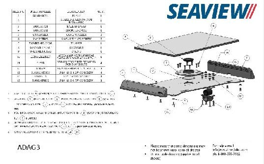 Seaview ADAG3 Top Plate For Starlink G3 Antenna