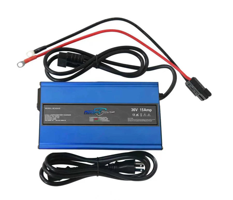 PowerHouse Lithium 36V Non-Waterproof AC Charger 15 amp