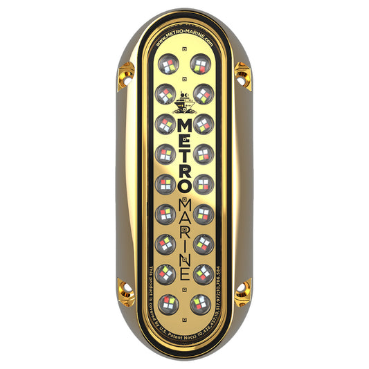 Metro Marine High-Output Elongated Vertical Mount Light w/Intelligent Full Spectrum LED's - RGBW, 90° Beam