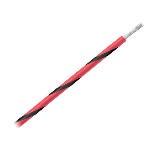 Pacer 14 AWG Gauge Striped Marine Wire 500' Spool - Red w/Black Stripe