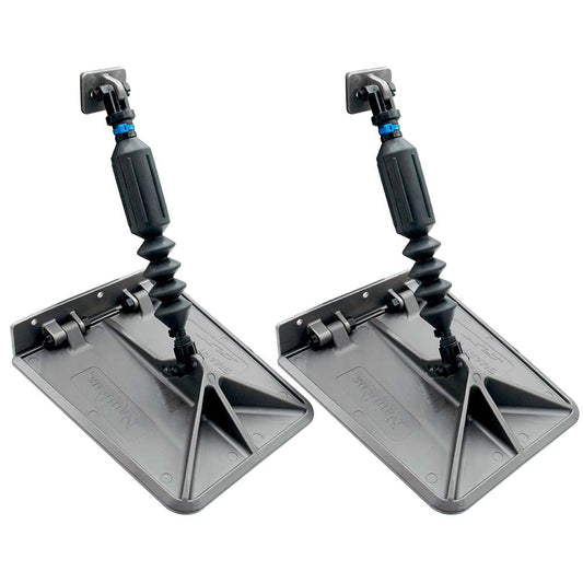 Lectrotab SX 9.5 x 10 Smart Tabs 12-16' Boats w/40lb Actuators - 40-80HP - Gunmetal Grey