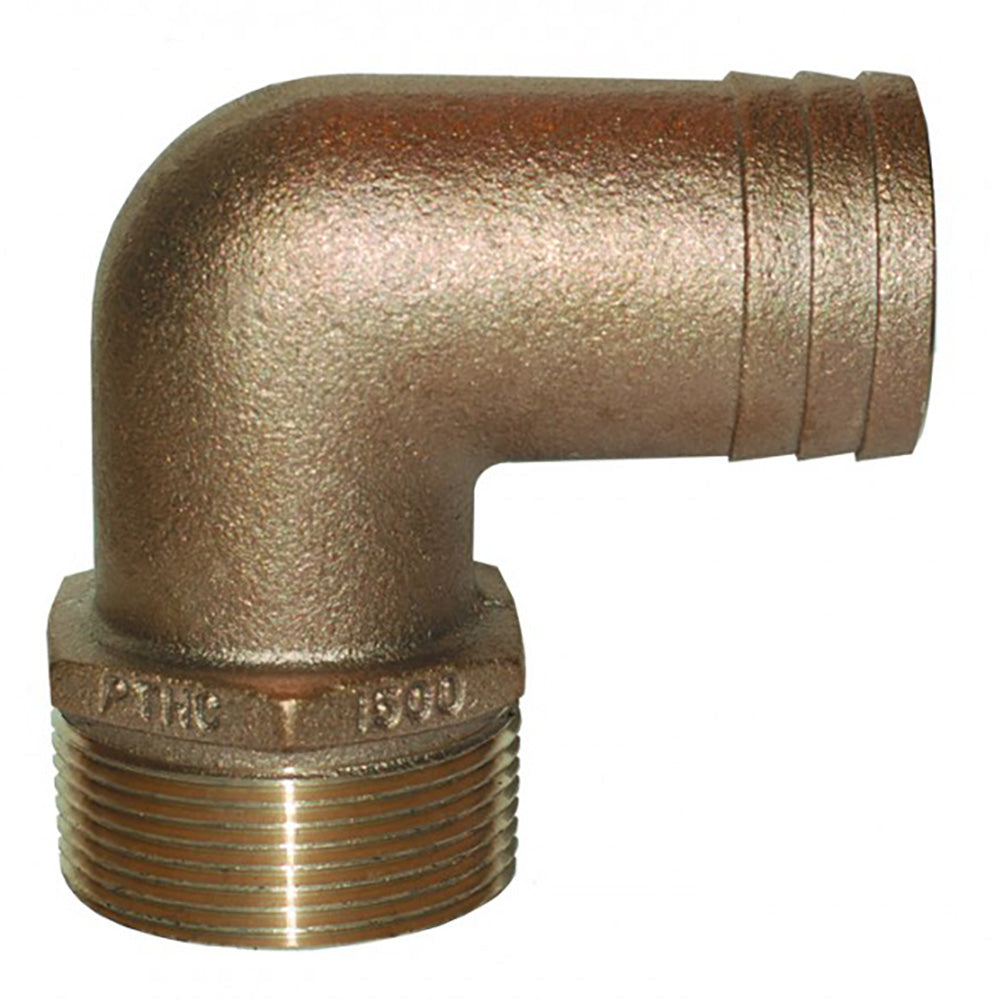 Groco 4" NPT Bronze 90 Degree Pipe to Hose Fitting