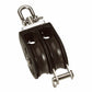 Barton Size 1 30mm Plain Bearing Pulley Block Double Swivel & Becket