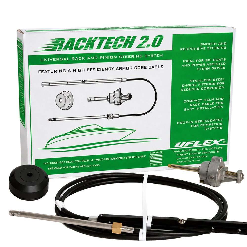 Uflex Racktech™ - 2.0 High Efficiency Rack & Pinion System Kit - 17' Cable