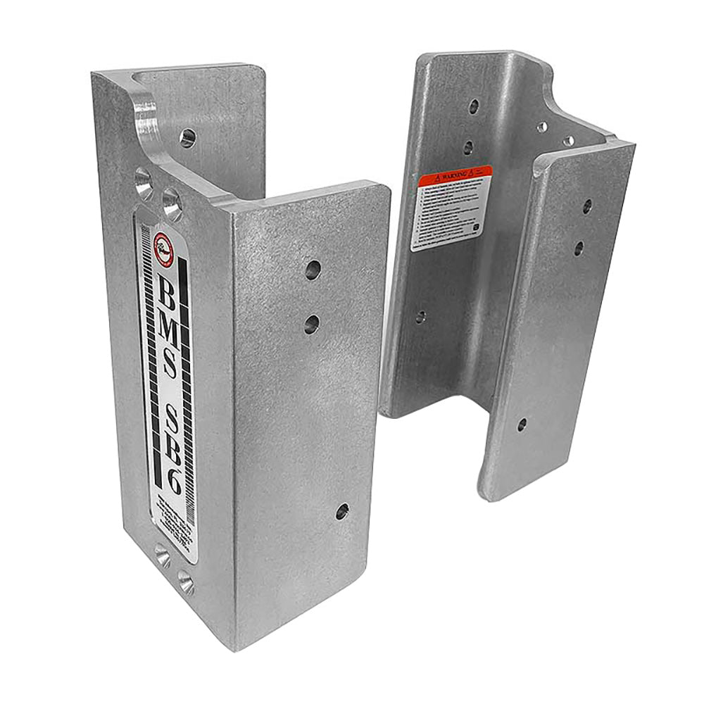 Bob's Machine 6" Fixed Setback Brackets w/1.5" Built-In Lift - Silver
