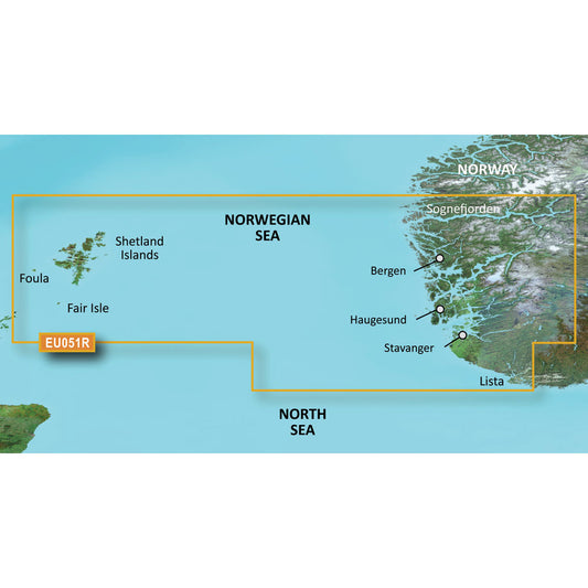 Garmin BlueChart® g3 HD - HXEU051R - Lista - Sognefjorden - microSD™/SD™