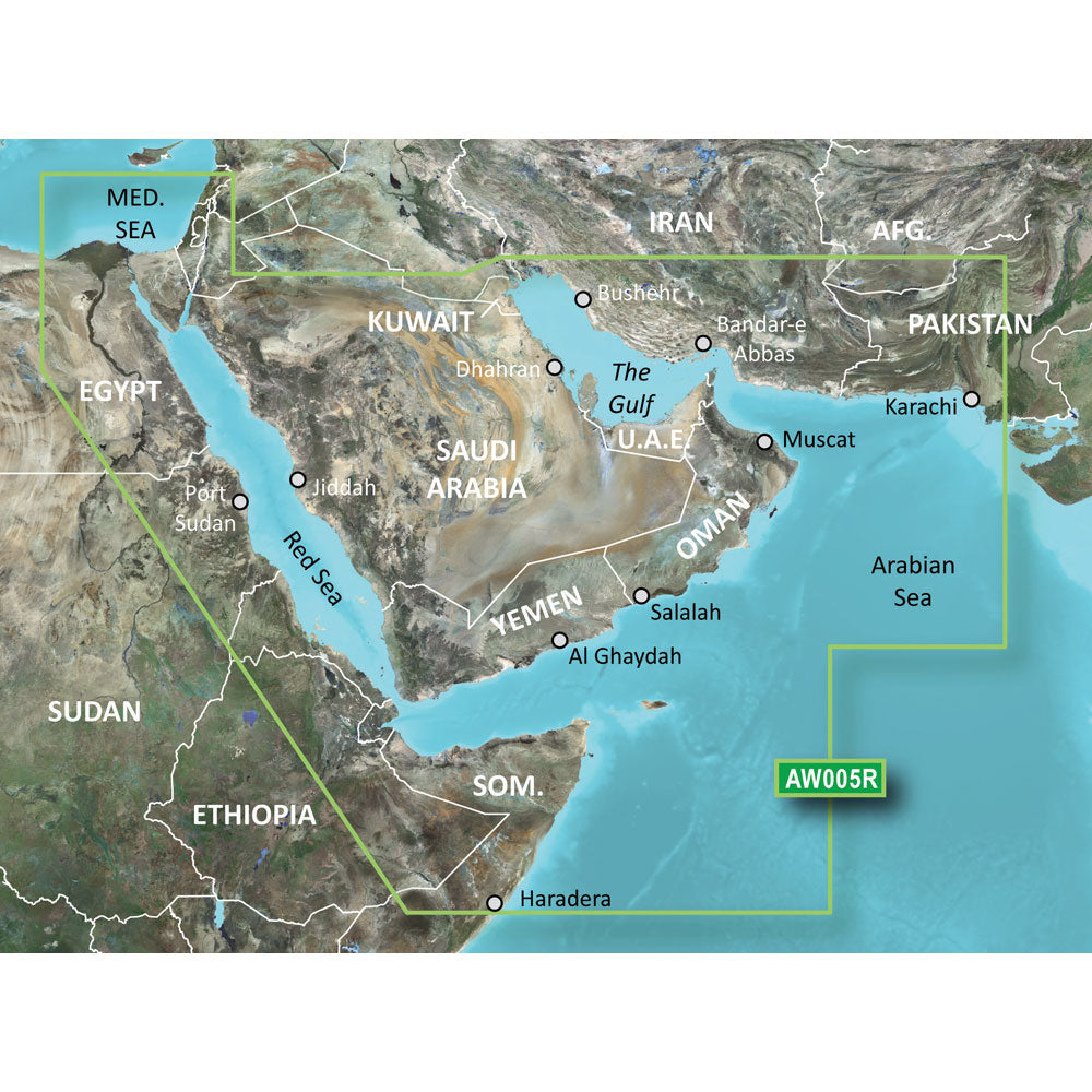 Garmin BlueChart® g3 HD - HXAW005R - The Gulf & Red Sea - microSD™/SD™