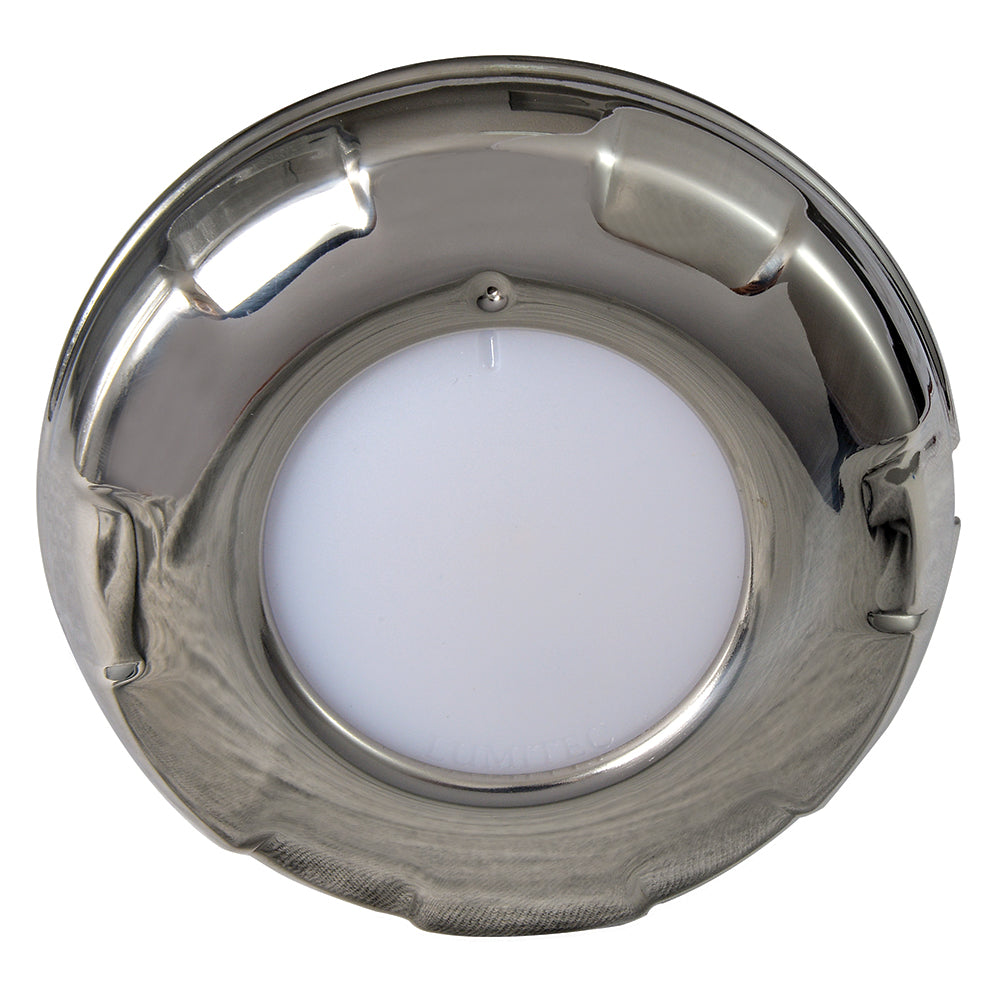 Lumitec Aurora Dome Light White/Blue LED Stainless Steel Finish