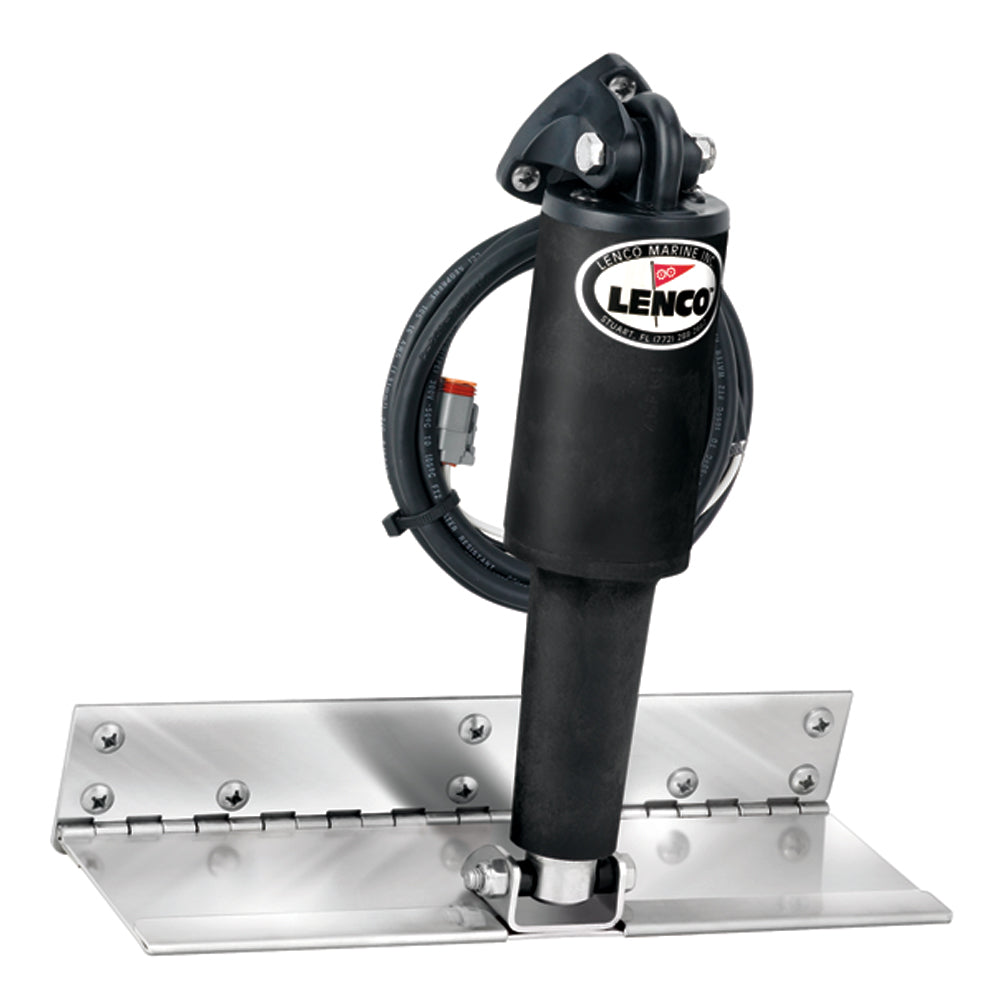 Lenco 4inx12in Limited Space Trim Tab Kit 12v Polished Finish
