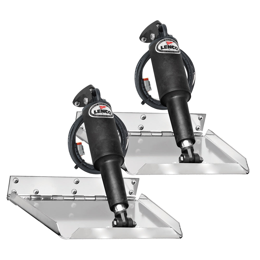 Lenco 14inx12in Performance Trim Tab Kit 12v Requires Switch