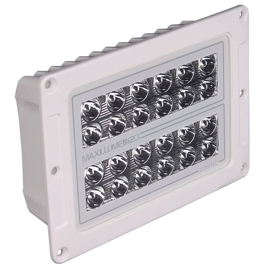 Lumitec Maxillume H120 Flood White LED Flush mount White Housing 12/24v