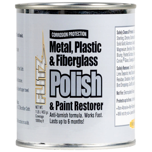 Flitz Metal, Plastic & Fiberglass Polish Paste - 1.0lb