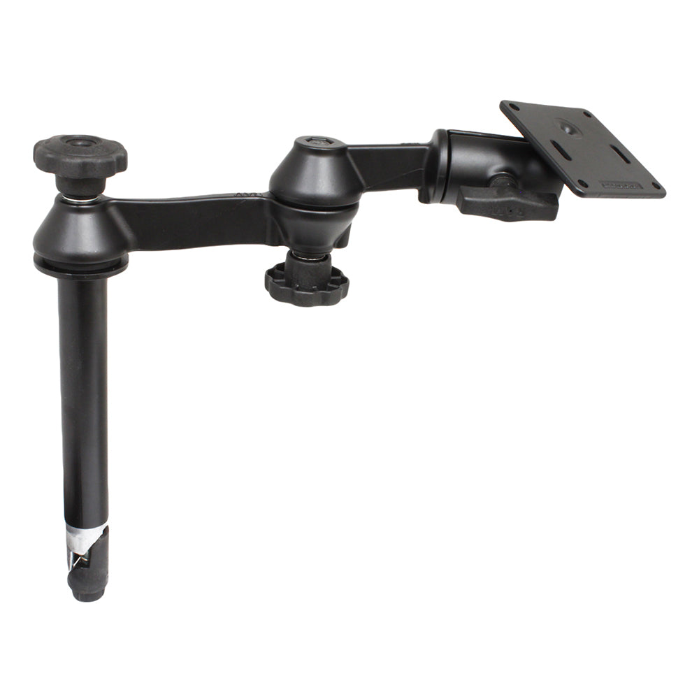 RAM Mount 8" Upper Pole w/Double Swing Arms & 75 x 75mm VESA Plate