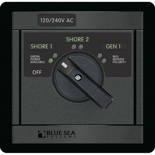 Bue Sea 120/240v AC Rotary 65A Off + 3 Sources