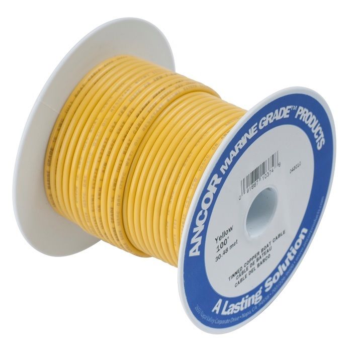 Ancor #10 Yellow 100ft Spool Tinned Copper