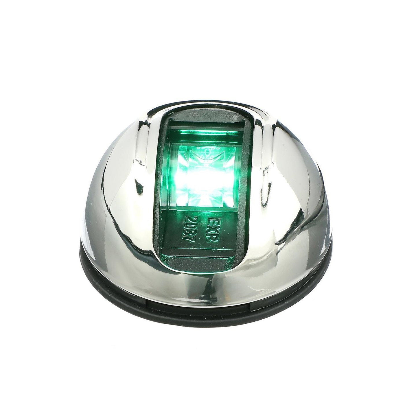 Attwood LightArmor Round LED Navigation Light 2NM Stainless Steel Green