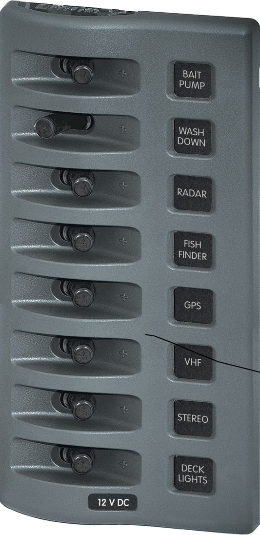 Blue Sea Weather Deck Panel 12v 8 Gang Fuse Panel