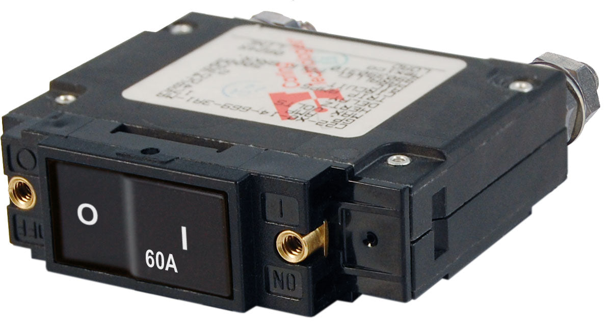 Blue Sea C-Series Flat Rocker Circuit Breaker Single Pole 60A