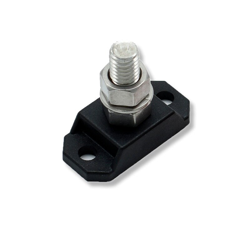 Bluewater Single Battery Post Black 3/8 SS
