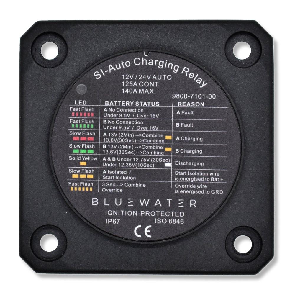 Bluewater Automatic Charging Relay (ACR/VSR), 120A Continuous / 140A Intermittent, 12V, Black