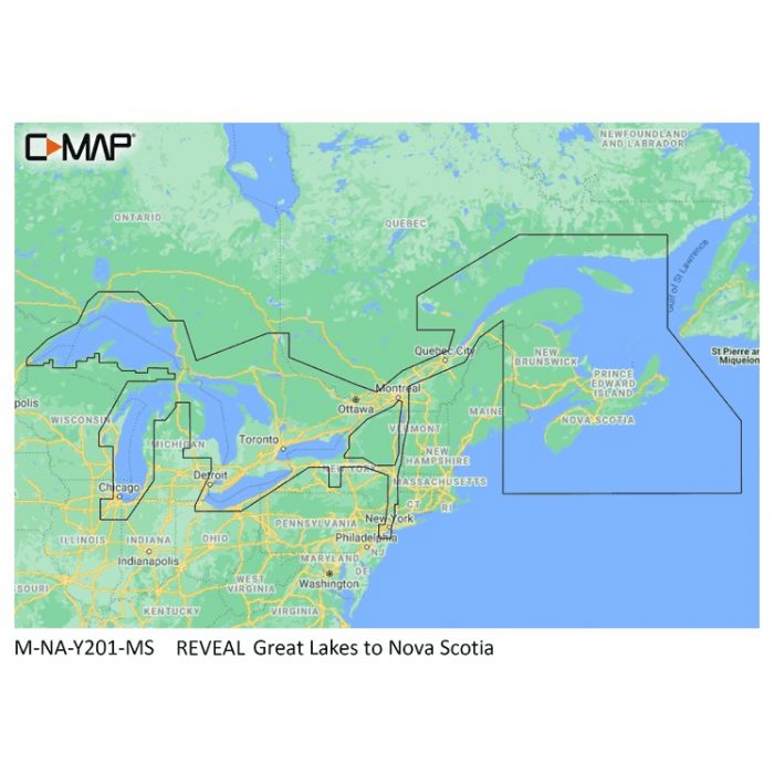 C-MAP Reveal Coastal Great Lakes to Nova Scotia