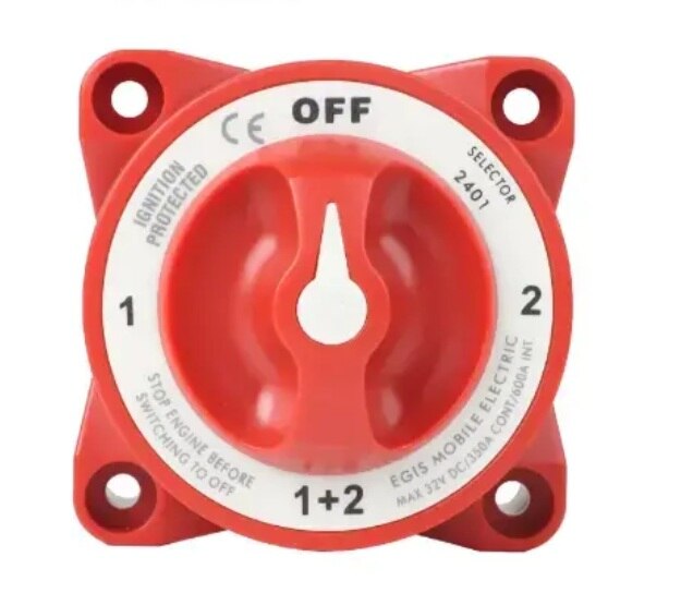 EGIS 2401 e-Series 350A  Battery Selector Switch Off/1/Both/2