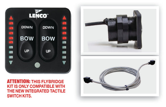 Lenco LED Flybridge Key Pad With 20ft Shielded Harness For Use with 15169-001